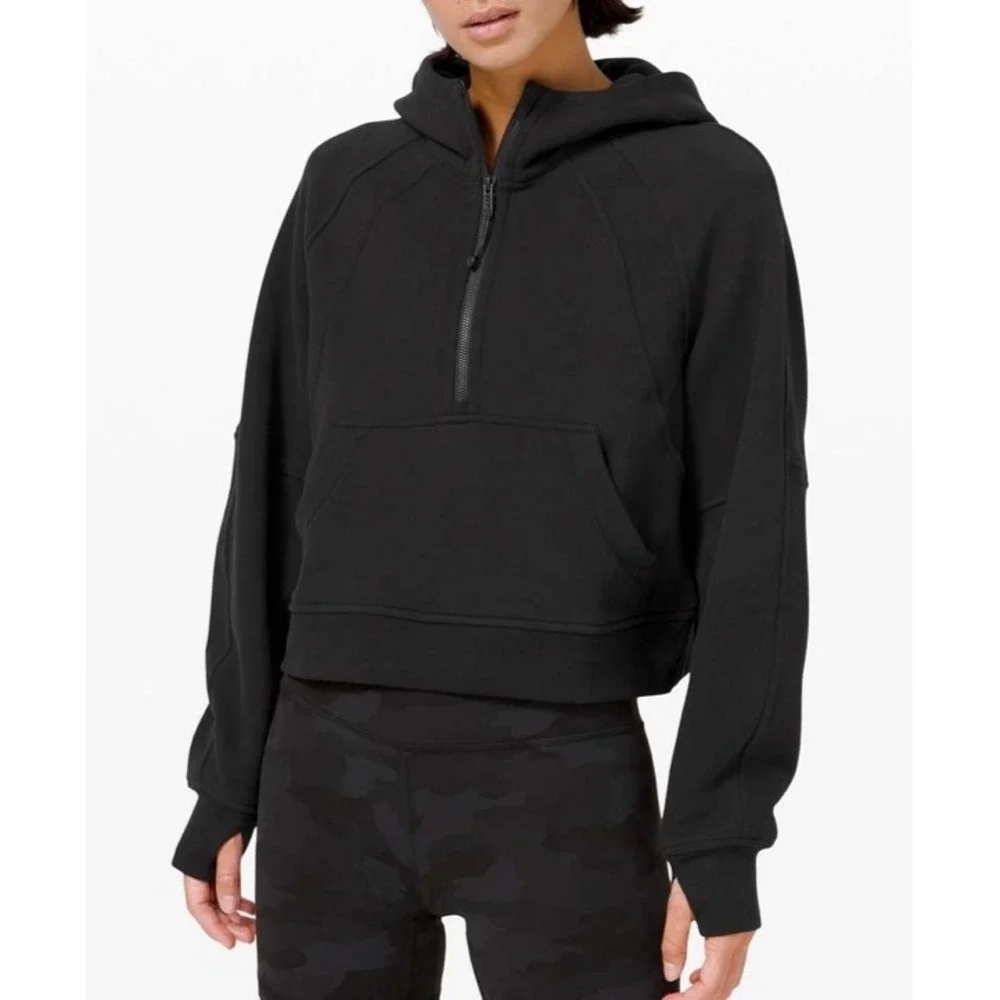 Lululemon Scuba Oversized‎ Half Zip Hoodie Black XS/S